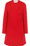 VALENTINO SCALLOPED WOOL AND CASHMERE-BLEND COAT