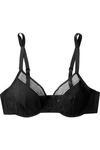 ERES PEAU D'ANGE SOYEUSE MESH-TRIMMED STRETCH-JERSEY UNDERWIRED SOFT-CUP BRA