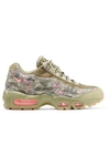 NIKE AIR MAX 95 PRINTED LEATHER AND MESH SNEAKERS