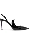 MATTEO MARS NAKED ALA PATENT-LEATHER SLINGBACK PUMPS