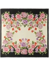 GUCCI MODAL SILK SHAWL WITH RISING FLOWER PRINT