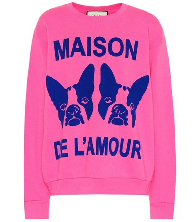 Gucci 饰bosco和orso“maison De L'amour”卫衣 In Pink