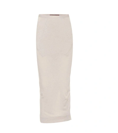 Rick Owens Lilies Knit Tube Skirt In Grey