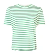 KULE The Modern Tee in Green/Cream,KU38R01