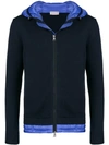 MONCLER PADDED PANEL ZIP FRONT HOODIE