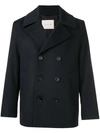 MACKINTOSH MACKINTOSH DOUBLE-BREASTED SHORT COAT - BLUE