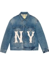 GUCCI DENIM JACKET WITH NY YANKEES™ PATCH