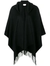 SNOBBY SHEEP SNOBBY SHEEP FRINGED SHAWL - BLACK