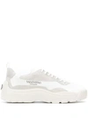 Valentino Two-tone Leather And Suede Gumboy Sneakers In White