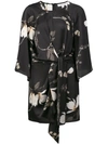 SHONA JOY SHONA JOY FLORAL PRINTED DAY DRESS - BLACK