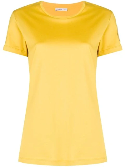 Moncler Soft Logo T-shirt In Yellow
