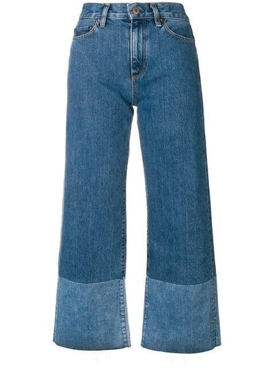 Simon Miller Cropped Flared Jeans In Blue