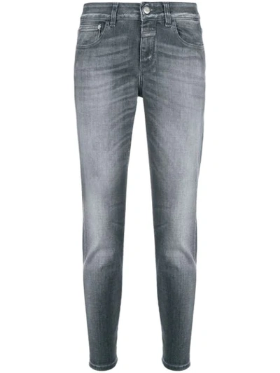 Closed Faded Skinny Jeans In Grey
