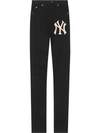 GUCCI DENIM SKINNY trousers WITH NY YANKEES™ PATCH