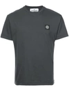 Stone Island Logo Patch T-shirt - Grey In Grey