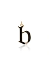 FOUNDRAE FOUNDRAE 18K GOLD AND DIAMOND B INITIAL CHARM - BLACK