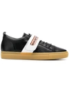 LANVIN LOW-TOP TOUCH-STRAP SNEAKERS