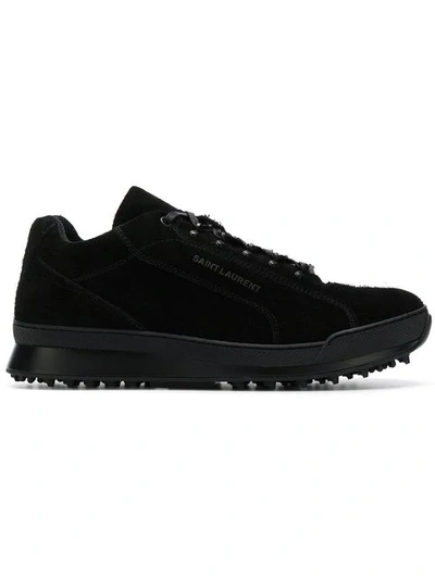 Saint Laurent Jump Leather Low-top Sneakers In Black