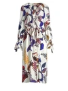 STINE GOYA Jacques Floral Belted Midi Dress