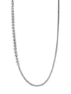JOHN HARDY WOMEN'S CHAIN SILVER FOXTAIL & CABLE NECKLACE,0400099214549