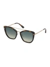 TOM FORD Dahlia 55MM Cat Eye Sunglasses