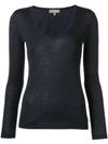 N•peal Cashmere Superfine V-neck Sweater In Black