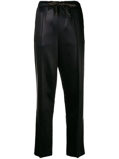 Fendi Drawstring Waist Trousers In Black