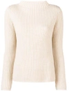 ALLUDE ALLUDE LONG SLEEVED TOP - NEUTRALS