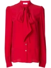 RACIL RACIL PUSSY BOW SHIRT - RED