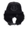 MONCLER 毛皮衬里棉质猎人帽,P00338477