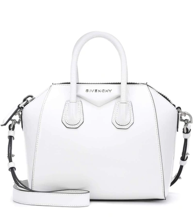 Givenchy Mini Antigona Patent Leather Satchel - White