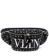 VALENTINO GARAVANI Valentino Garavani VLTN Rockstud Spike皮革腰包,P00347287