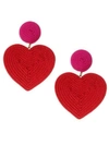 REBECCA DE RAVENEL Cora Corded Heart Clip-On Drop Earrings
