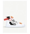 OFF-WHITE OFF-COURT LEATHER HIGH TOP TRAINERS
