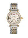 MICHELE Caber Diamond Two-Tone Bracelet Watch,0400088376163