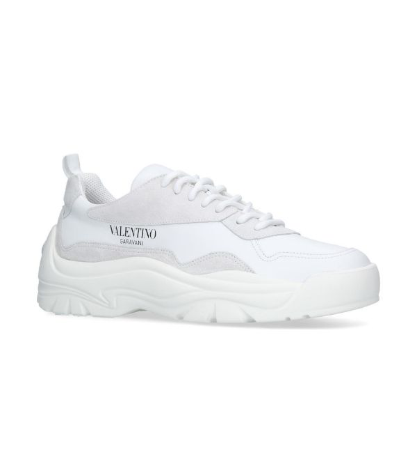 valentino bansi leather trainers