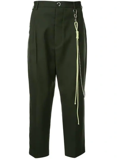 Song For The Mute Pleated Tailored Trousers In Green