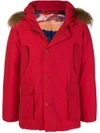 FREEDOMDAY FREEDOMDAY PADDED HOODED JACKET - RED