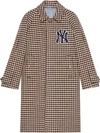 GUCCI HOUNDSTOOTH COAT WITH NY YANKEES™ PATCHES