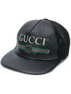 GUCCI Gucci Print leather baseball hat