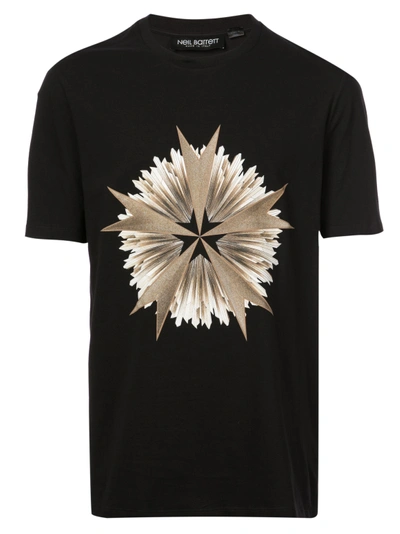 Neil Barrett Geometric Print Tee-shirt In Black