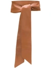 ORCIANI ORCIANI WIDE SELF TIE BELT - BROWN
