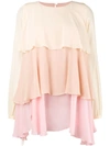 SEMICOUTURE SEMICOUTURE RUFFLE TIERED DRESS - PINK