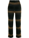 D-EXTERIOR STRIPED CROPPED TROUSERS