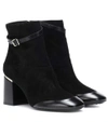 TOD'S LEATHER AND SUEDE ANKLE BOOTS,P00340348