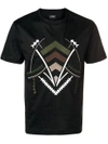 LES HOMMES LES HOMMES EMBROIDERED T-SHIRT - BLACK