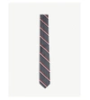 THOM BROWNE Diagonal-stripe silk and cotton tie
