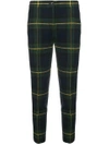 BOUTIQUE MOSCHINO CHECKED SKINNY TROUSERS