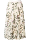 SEMICOUTURE SEMICOUTURE WILMER FLORAL PLEATED SKIRT - NEUTRALS