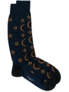 MARNI MARNI SUKKA GEOMETRIC SOCKS - BLUE